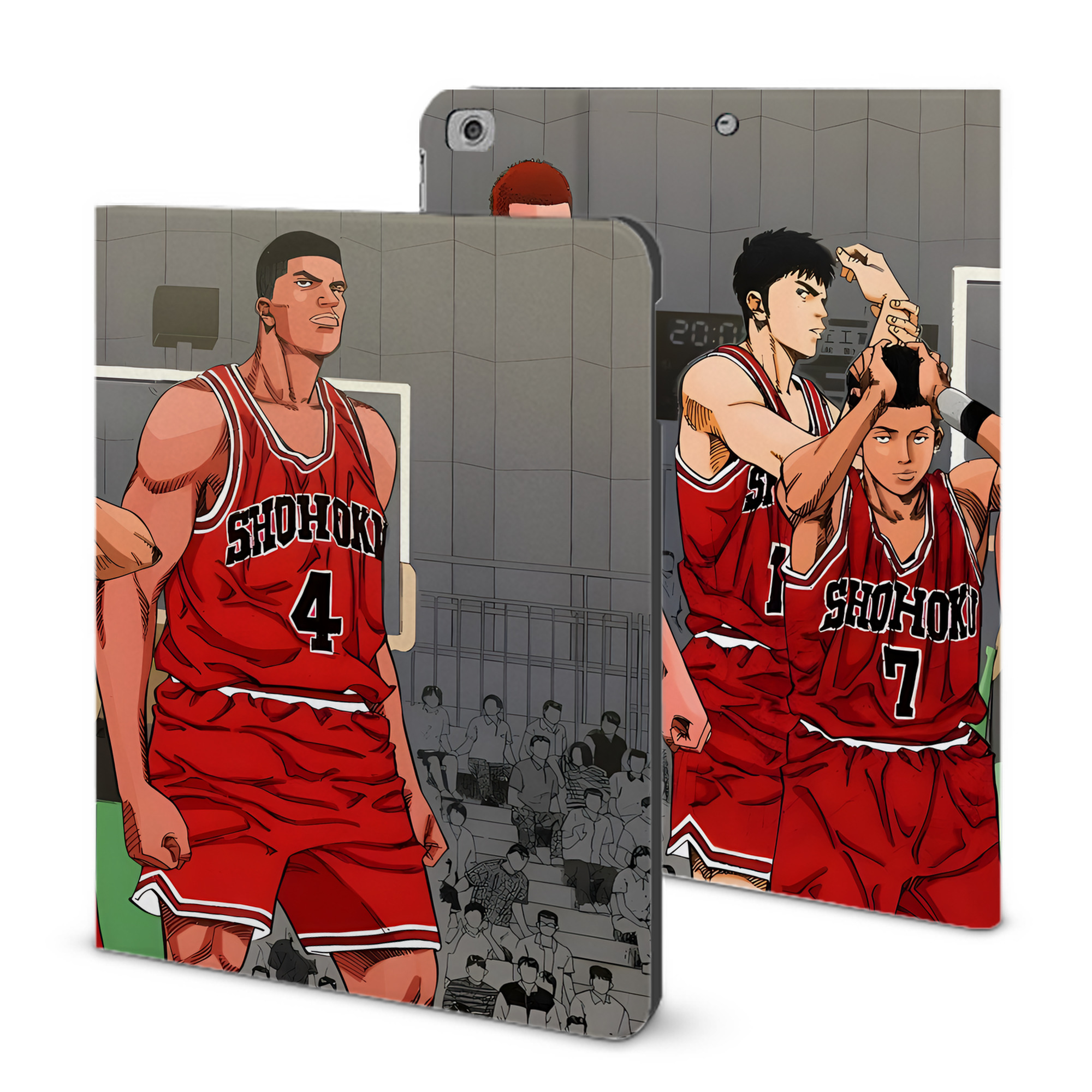 （画像用） SLAM DUNK／スラムダンク IPad ケース ブック型 PUレザー TPU 耐衝撃 軽量 薄型 ペン収納なし 全面保護 IPad 各モデル対応